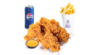 MENIU 650G- ARIPIOARE NEPICANT, CARTOFI PRAJITI, SOS, DOZA PEPSI