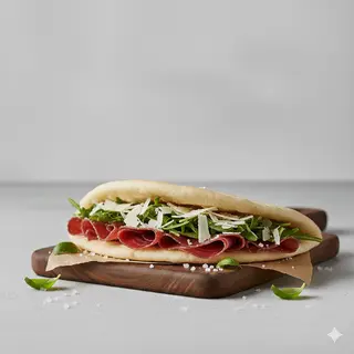Piada bresaola, rucola e grana
