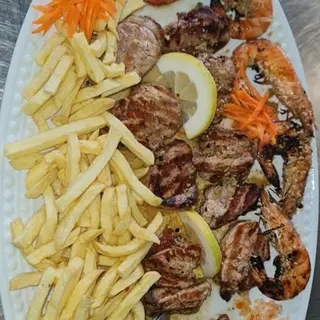 Lombinhos de Porco Grelhados com Gambas