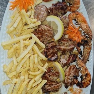 Lombinhos de Porco Grelhados com Gambas