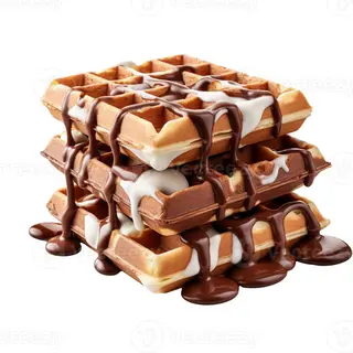 Belgium Waffle With Belgium Mix Chocolate