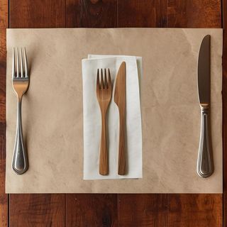 Kit di posate: forchetta, coltello e tovagliolo