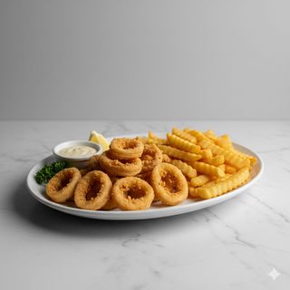 Menú calamar con patatas