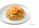 Arroz frito con gambas
