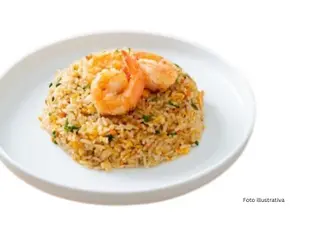 Arroz  frito con gambas
