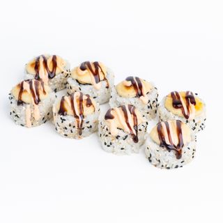 Запечений рол з копченим лососем 