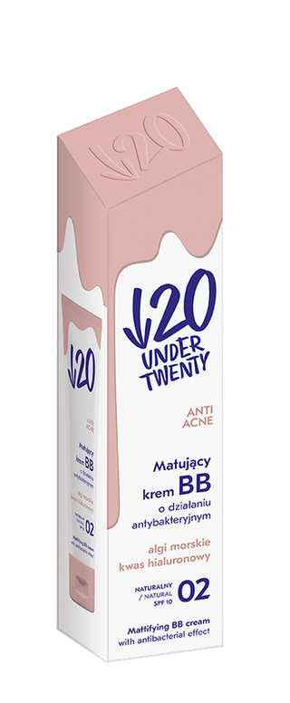 Crema BB Under20 matifianta -, Natural 02, SPF 10, 60ml
