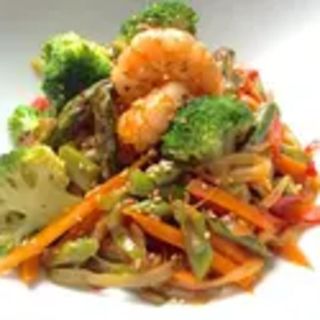 Langostinos con Verdura