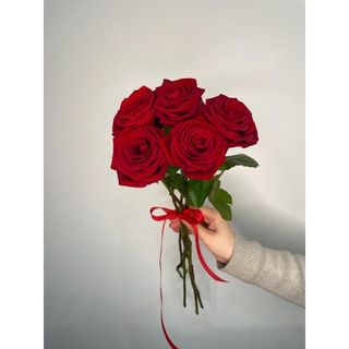 Czerwona róża 60 cm, 5 szt