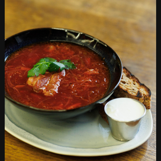 Борщ з ребром 