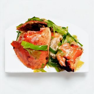 Crab With Ginger and Spring Onion Sauce