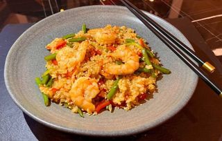 Японский рис с креветками Black Tiger/ Japan rice creveți Black Tiger