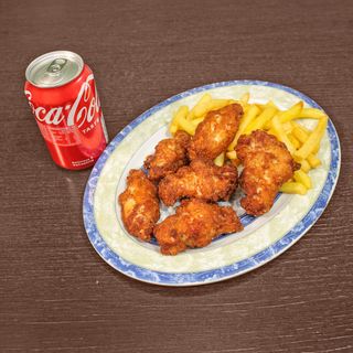 Alitas De Pollo + Patatas + Bebida