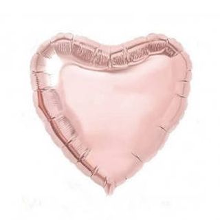 Фольга серце ніжно-рожевий