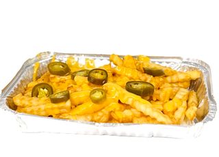Crinkle Fries with Cheese & Jalapeno S