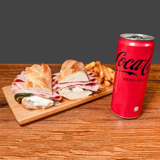 Menù panino, patatine piccole e bibita a scelta