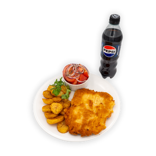 Tradycyjny Schabowy smażony na smalcu + Napój