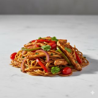 Tallarín saltado de pollo