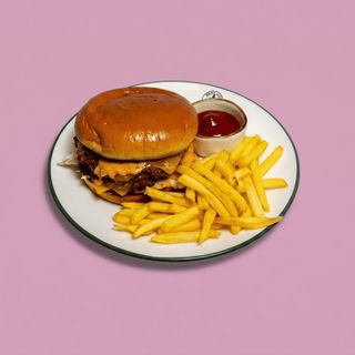 Juneći dupli "smash" burger