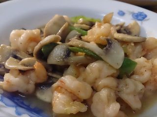 24.Gambas con champiniones