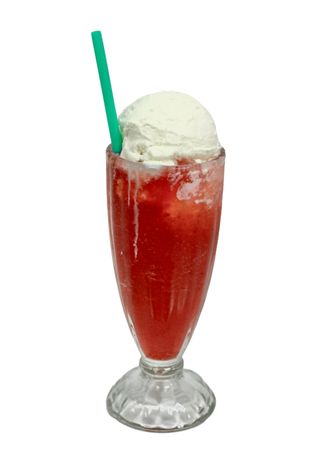 Granizado de fresa con bola nata 