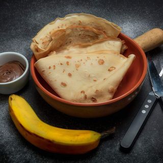 Clătite cu ciocolată și banane