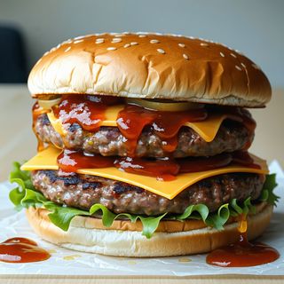 02 Doppio cheese burger menù