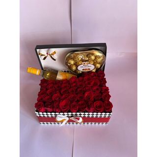 Gift Box With Wine & Chocolate