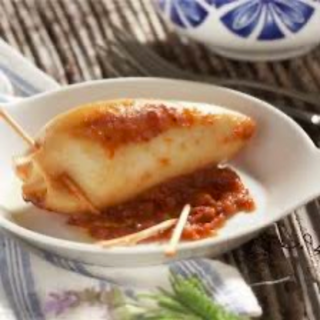 139. Calamar Relleno De Arroz A La Plancha