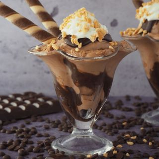 Hot Choc Fudge =Brownie + Vanilla Icecream