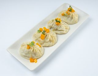 Манты с тыквой и мясом