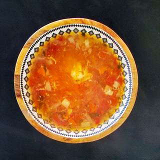 Bors de pui cu taitei si zdrente de ou