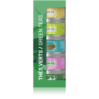 Kusmi Tea - Les Thés verts bio - Sortido de 5 caixas metálicas - 100 g