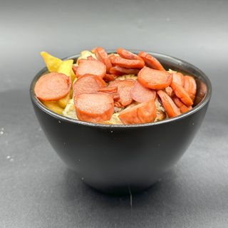 Patate wurstel e provola