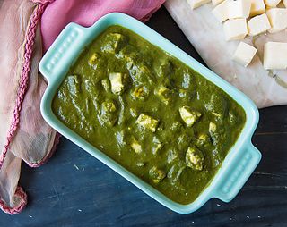 Palak Paneer Cottage Cheese In Rich Spinach Gravy