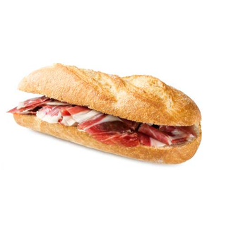 Bocadillo de jamón  con aceite de oliva