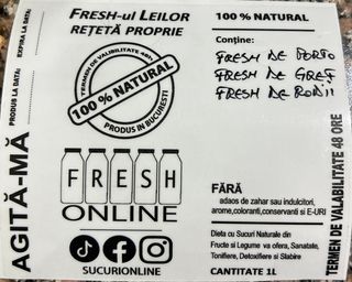 Fresh Rețeta Proprie  cu Fresh de Portocale-Grapefruit-Rodii 