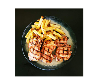 Pulpe dezosate la gratar cu cartofi prajiti