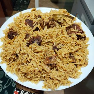 Pilau+kachumbari + mango/passion juice