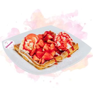 Waffle c/ Polpa Morango
