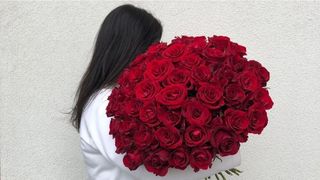 Bukiet Flirt, rozmiar XL, 50 czerwonych róż