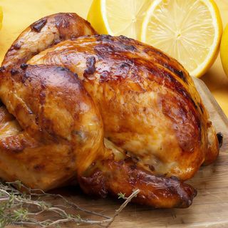 Pollo asado con ensalada mixta