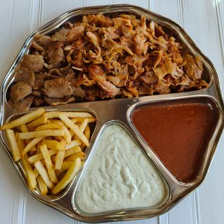 Plato kebab solo carne (pollo)