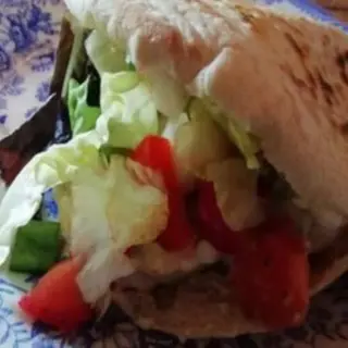 Kebab Pan Pita Con Vegetal
