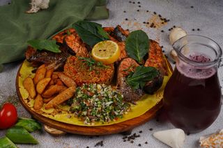 Стейк из форели на углях (300г)