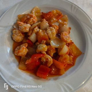 306 Gamberi con salsa piccante