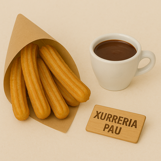 Ración de churros con chocolate (5 uds.)