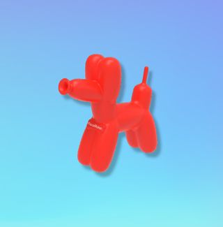 Bong silikonski Piecemaker Baloon Dog crveni