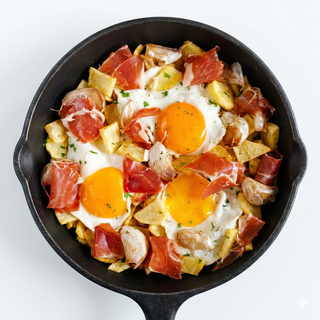 Huevos Rotos Con Jamón Ibérico