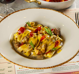 Tagliatelle rustiche ai funghi porcini